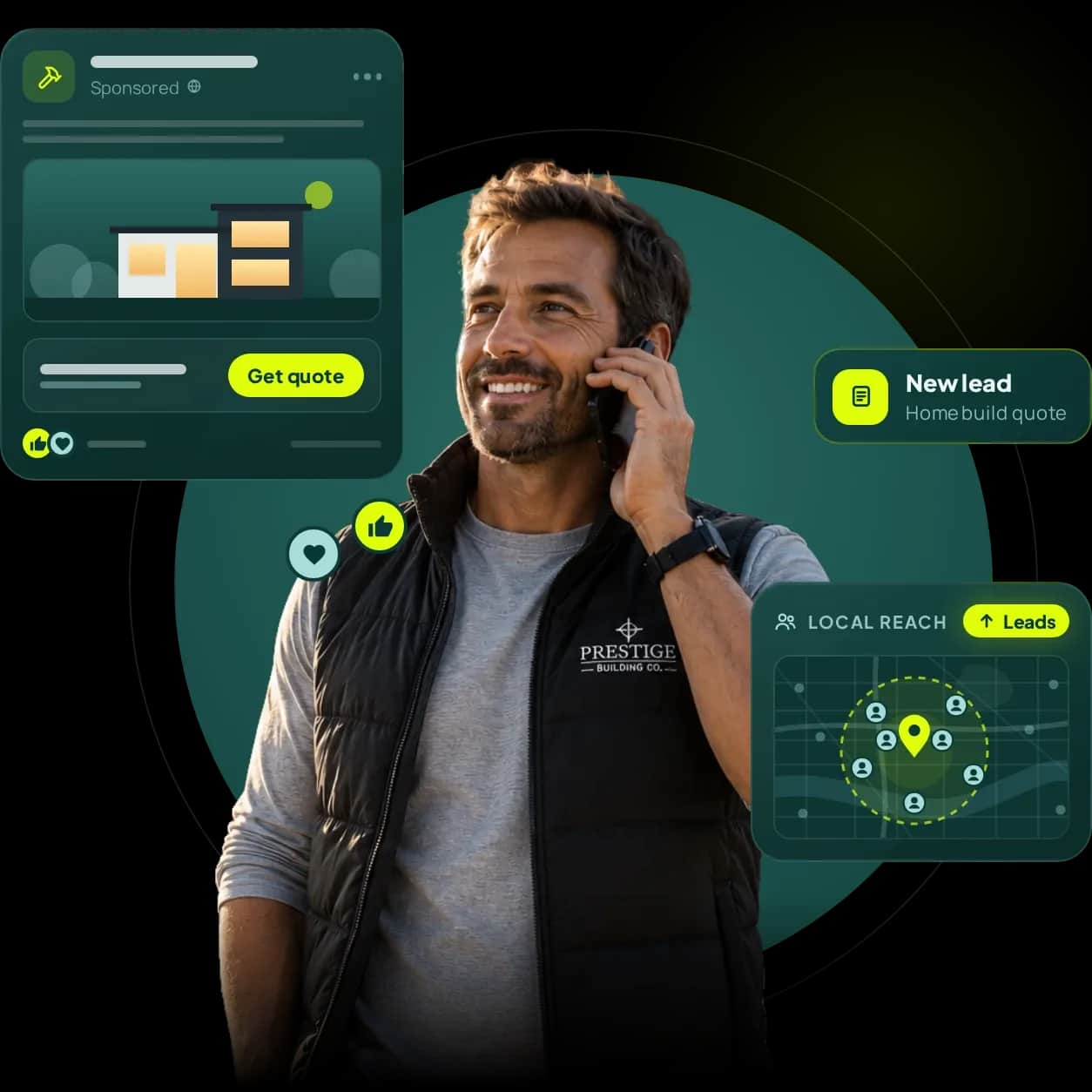 Local tradie getting new leads from his social media meta ads