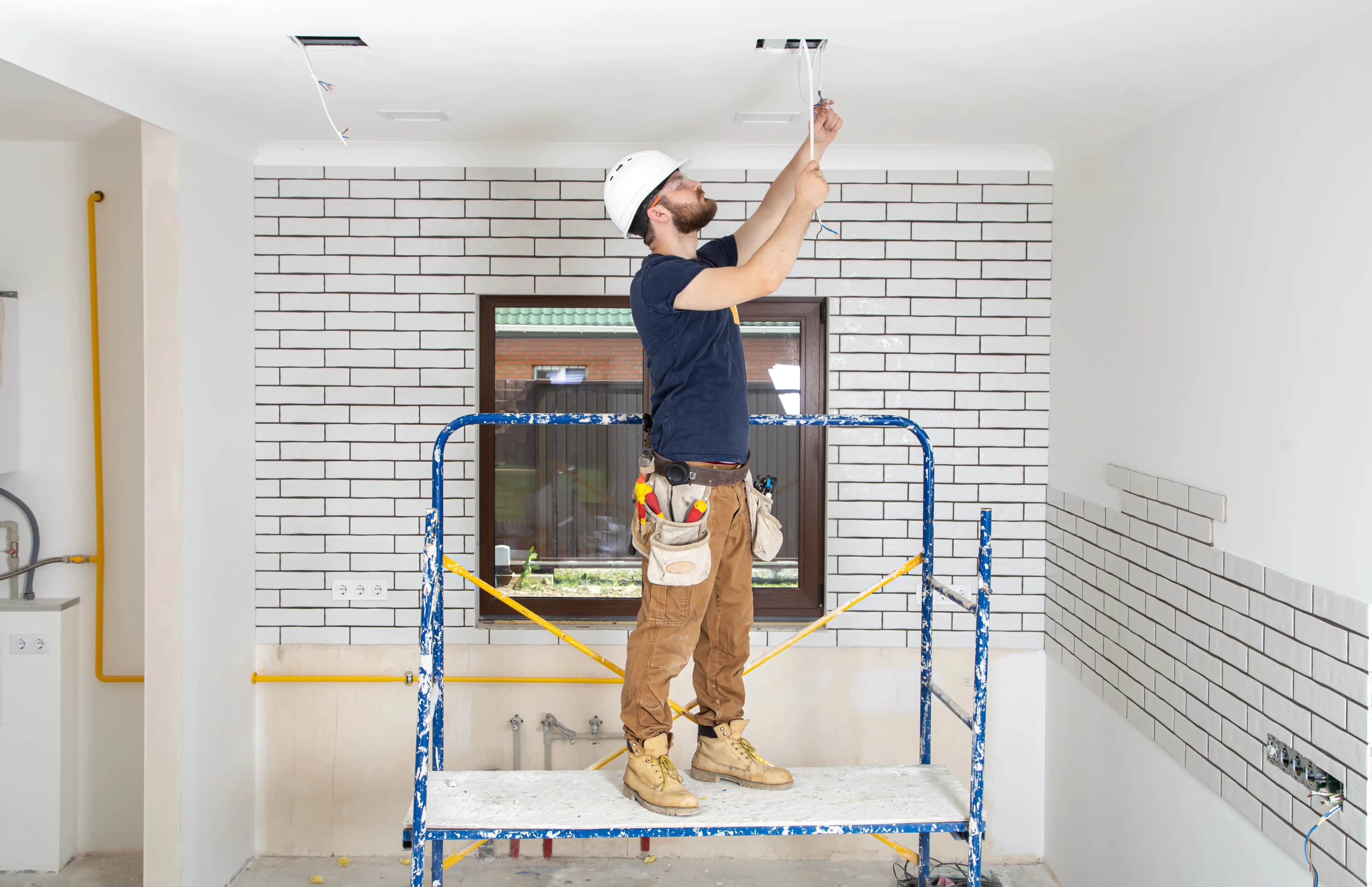 Tradie working on a renovation project after gaining the job through Meta Ads