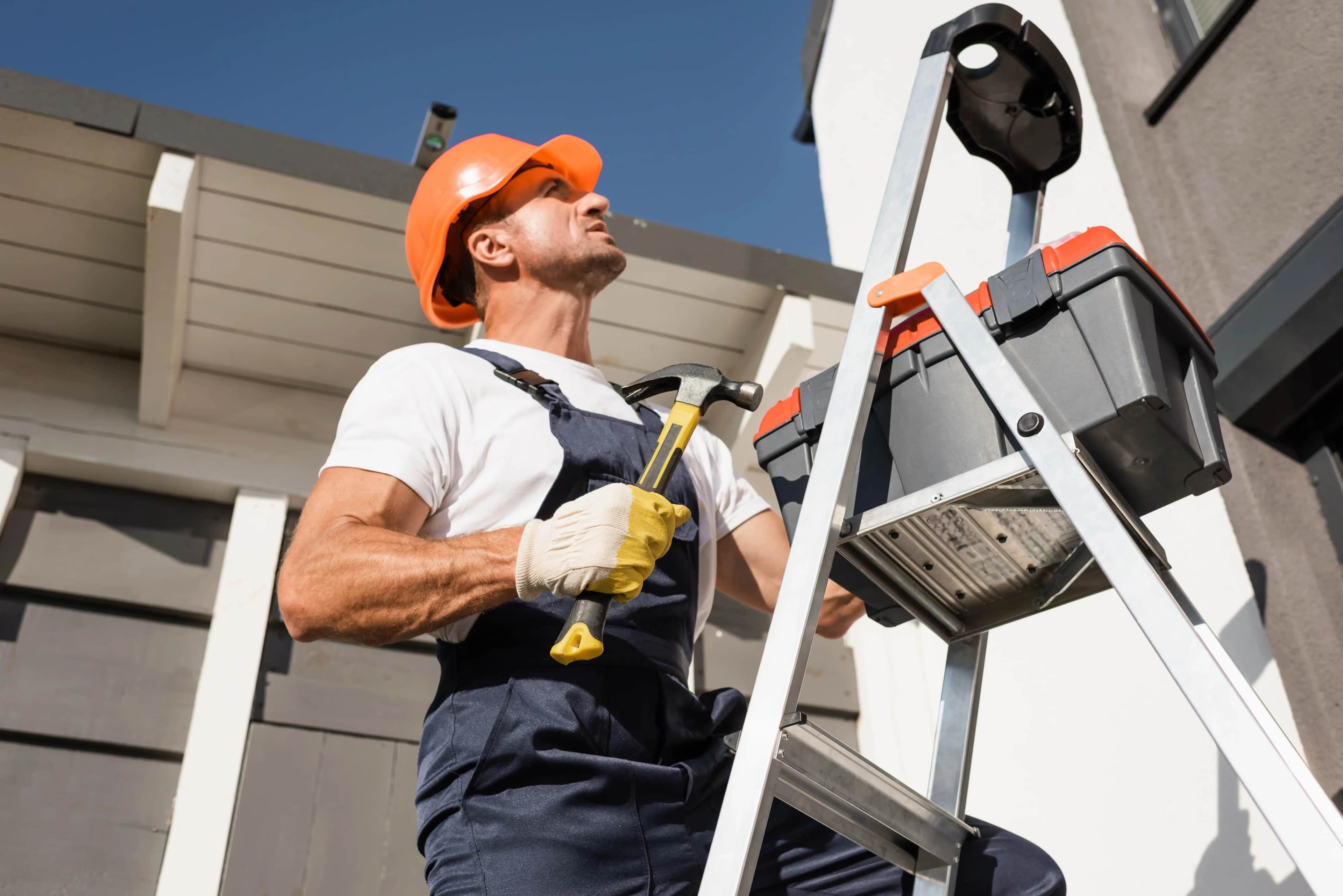 Tradie working on a residential property after gaining the job through local SEO